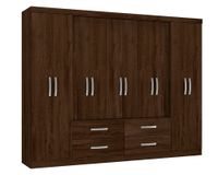 Clóset 10 puertas 4 cajones Lagos tabaco 183x235x45 cm