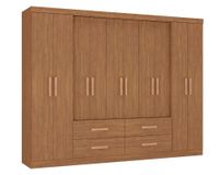 Clóset 10 puertas 4 cajones Lagos acacia 183x235x45 cm