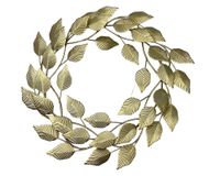 Corona Laureles brillos dorado 35 cm