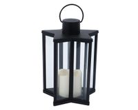 Farol decorativo Estrella negro 23x16.5x16 cm