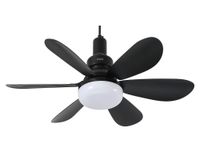 Lámpara con ventilador 40W negro