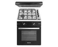 Kit empotrable 157 campana + encimera 4 quemadores + horno 59 lt