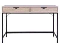 Escritorio Oregón negro/natural 2 cajones