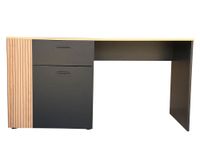 Escritorio Cedar natural/negro 70x145x60 cm