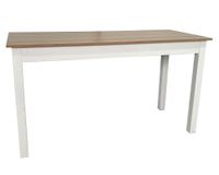 Mesa comedor Kilian blanco/natural 76x140x59 cm