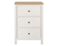 Velador New provenzal blanco 3 cajones