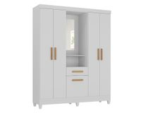 Clóset tocador 4 puertas 1 cajón 1 zapatera Valerie blanco 180x144.4x40.5 cm