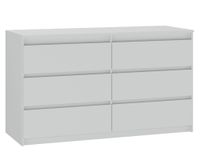 Cómoda Grecco blanco 6 cajones 69x120x45 cm