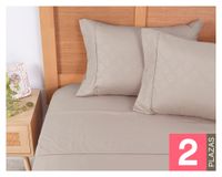 Juego sábana mimosa arena 2 plazas