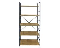 Repisa Joel negro/natural 58x24x144 cm