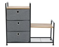 Cómoda Oporto en tela/Zap gris 3 cajones