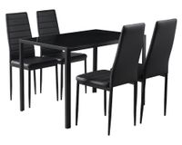 Comedor Bruno 4 sillas 75x110x70 cm