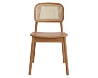 Silla madera con ratán