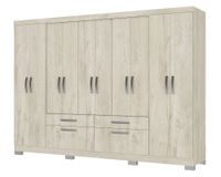 Clóset Viena crema 10 puertas 2 cajones 2 zapateras