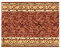 Alfombra de pasillo Madrás polipropileno terracota 67x100 cm