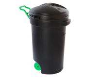 Basurero industrial 75 litros con ruedas negro Wenco