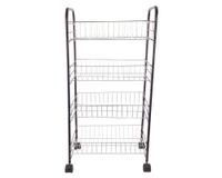 Carro 40.5 x 25 x 82 cm 4 canastos fijos acero cromado Cotidiana