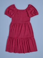 Vestido Vichy con Manga Globo