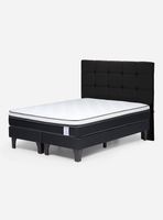 Cama Europea New Style 6 2 Plazas Base Dividida + Respaldo Issey