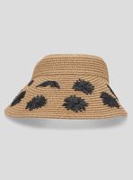 Visera Playa con Bordado de Flores