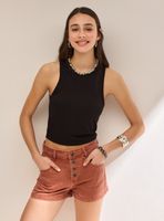 Polera Crop Tipo Sudadera