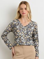 Polera Estampada con Decoración y Abertura en Costado