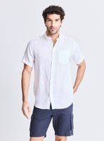 Camisa Manga Corta Lino Casual