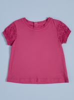Polera Color con Mangas Broderie