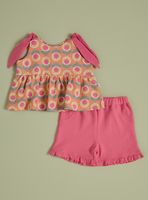 Conjunto Polera con Detalles Tiras y Short a juego