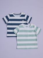 Polera Bipack Diseño Rayas con Bolsillo Delantero