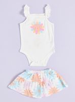 Conjunto Body y Falda con Bordado a Juego