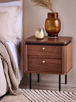 Velador Olivia 2 Cajones 55x48x40 cm