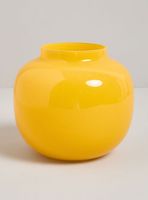 Jarrón Vidrio Amarillo 18 cm
