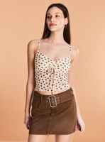 Polera Top Mesh Fruncido