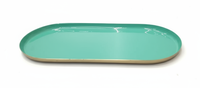 Plato Metálico Aqua 25x12 cm