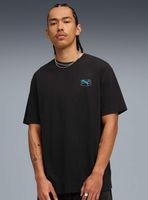 Polera Black Graphic Grid Tee