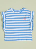 Polera Rayas Mini Estampado Cerezas