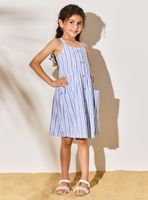 Vestido con Bolsillos Grandes de Lino