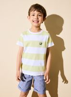 Polera Rayas Detalle Mini Bordado