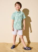 Bermuda Tiro Medio de Lino