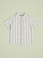 Camisa Doble Rayas Textura Lino