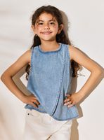 Blusa Denim Cruzada en el Frente