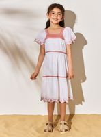 Vestido Diseño India con Aplicaciones Broderie