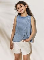 Short Efecto Lavado Full Bordado