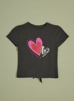 Polera Estampada y Espalda Abierta con Nudo