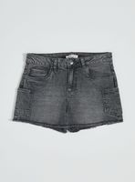 Short Denim Cargo Desflecado Niña