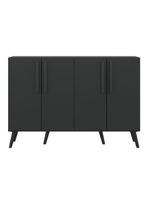 Buffet Retro Viena 4 Puertas Negro
