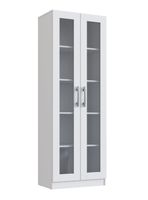 Vitrina 2 Puertas Vidrio B106 Blanco