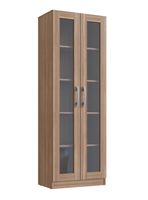 Vitrina 2 Puertas Vidrio B10 Castaño