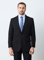 Traje Recto Lana Poliéster Liso Regular